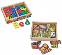 Alphabet & Animal Wooden Magnets